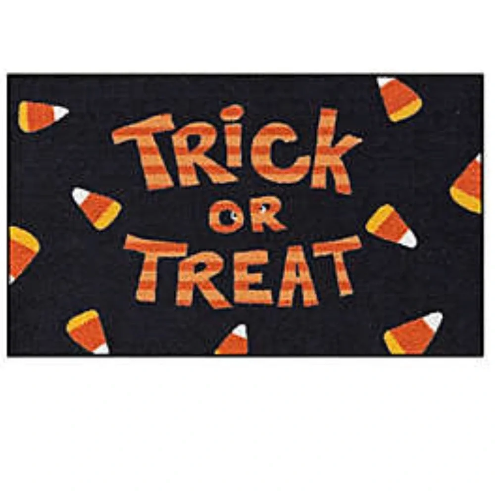 🧡 Rare Festive Halloween Candy Corn Rug 20 x 34 NWT